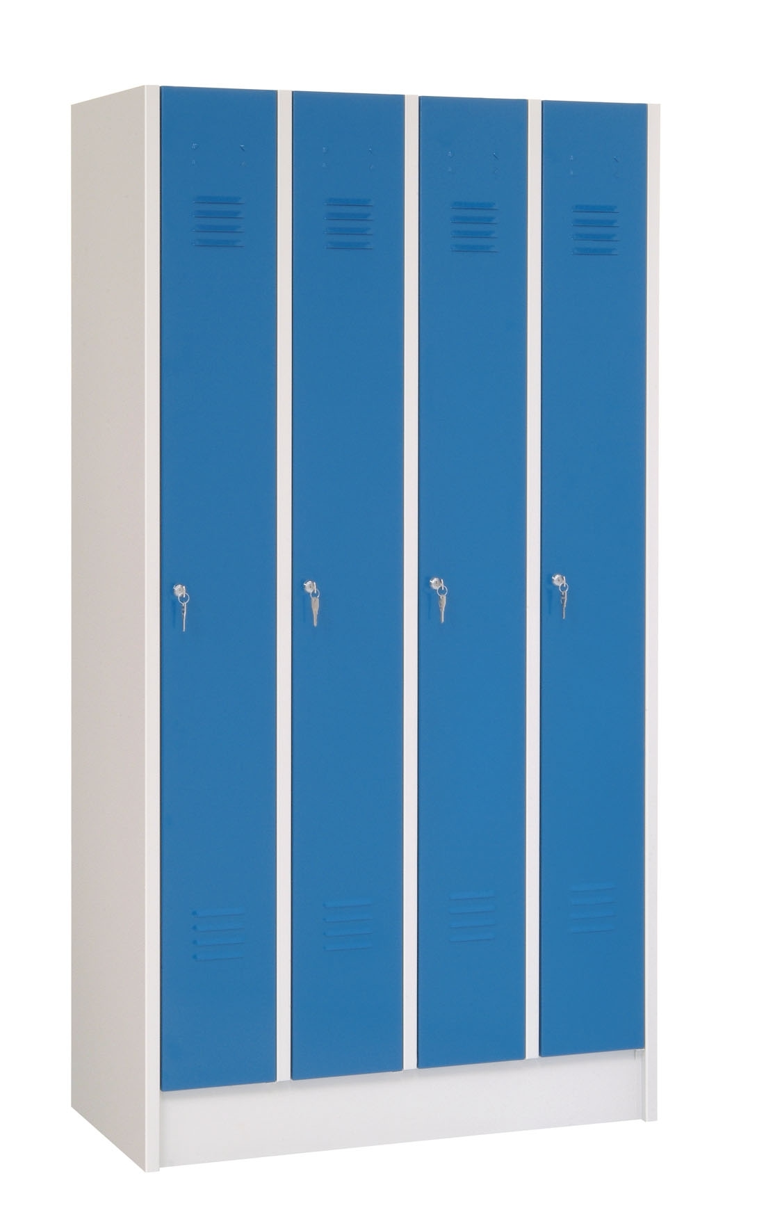 Ref LK6S/35/BL/SV Davpack 6 Door Metal Storage Locker Blue Door/Silver Body